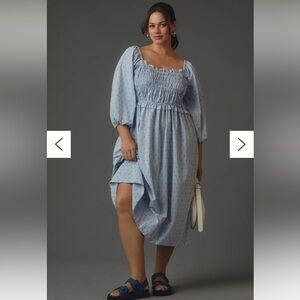 Anthropologie Blue and White Striped Dress